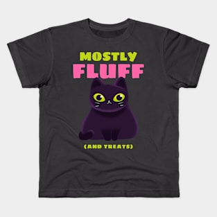 Mostly Fluff and Treats Chunky Cat Kids T-Shirt